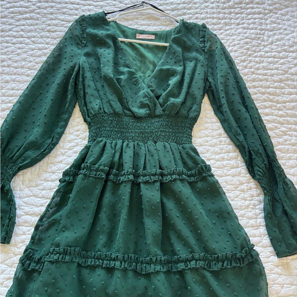 Green Long Sleeve Dress